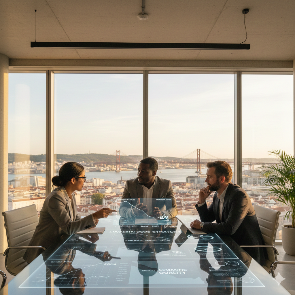 Three people in a professional setting
